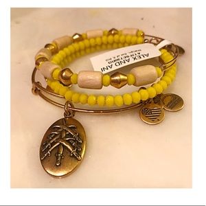 Alex & Ani Beaded Mango Bracelet Set of Three